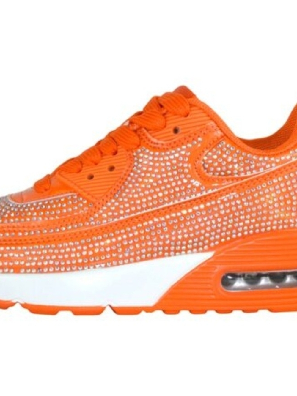 Berness Queen Orange Rhinestone Style Sneaker Size 10 WOMENS - Picture 2 of 5